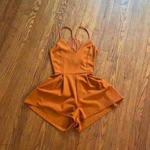 Burnt orange romper!